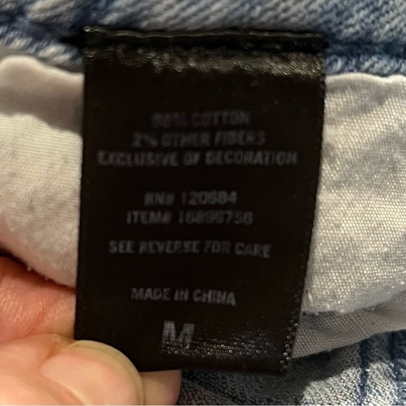 Hot Topic Denim Joggers Juniors Medium Light Wash Chain School Grunge Cargo - Picture 12 of 13